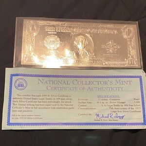 Silver Certificate with Certificate of Authenticity